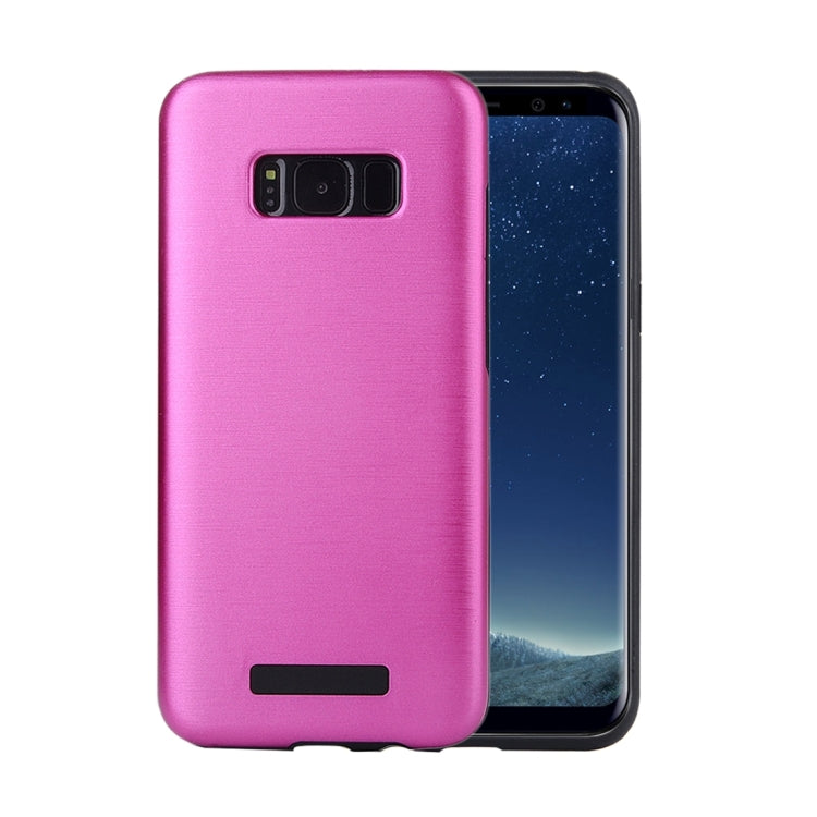For Galaxy S8 Metal Brushed Texture Protective Back Case