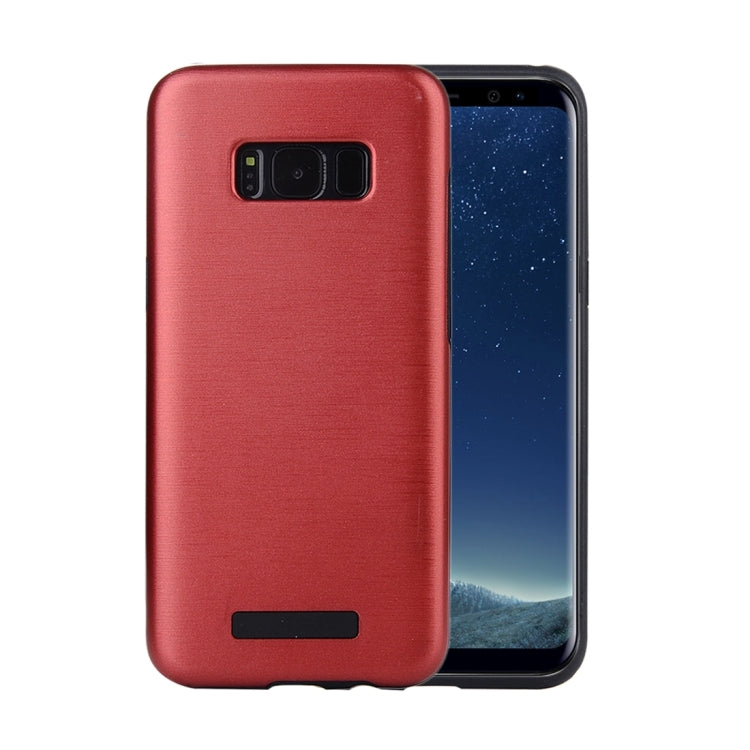 For Galaxy S8 Metal Brushed Texture Protective Back Case