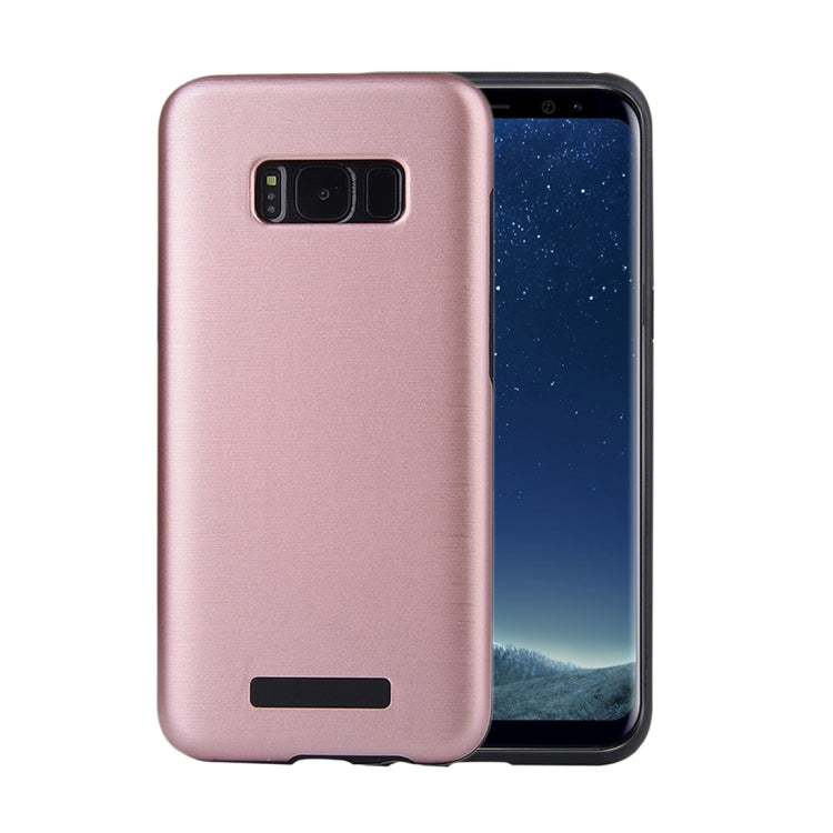 For Galaxy S8 Metal Brushed Texture Protective Back Case