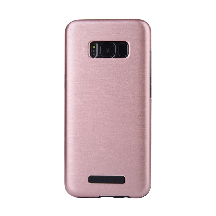 For Galaxy S8 Metal Brushed Texture Protective Back Case