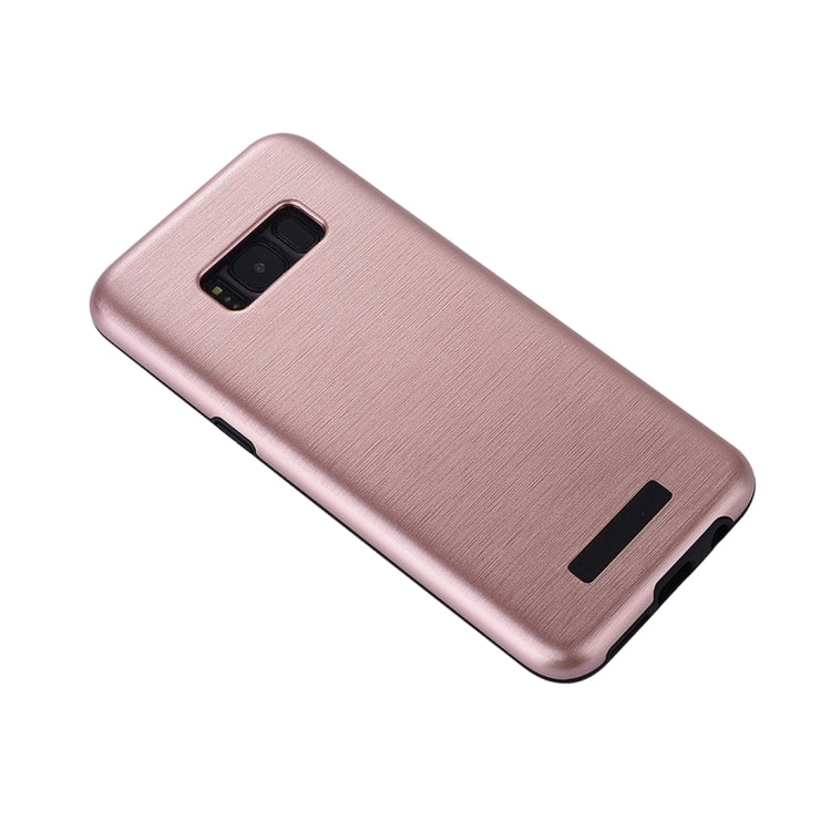 For Galaxy S8 Metal Brushed Texture Protective Back Case