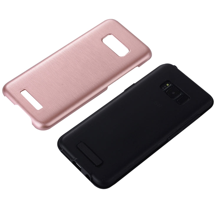 For Galaxy S8 Metal Brushed Texture Protective Back Case