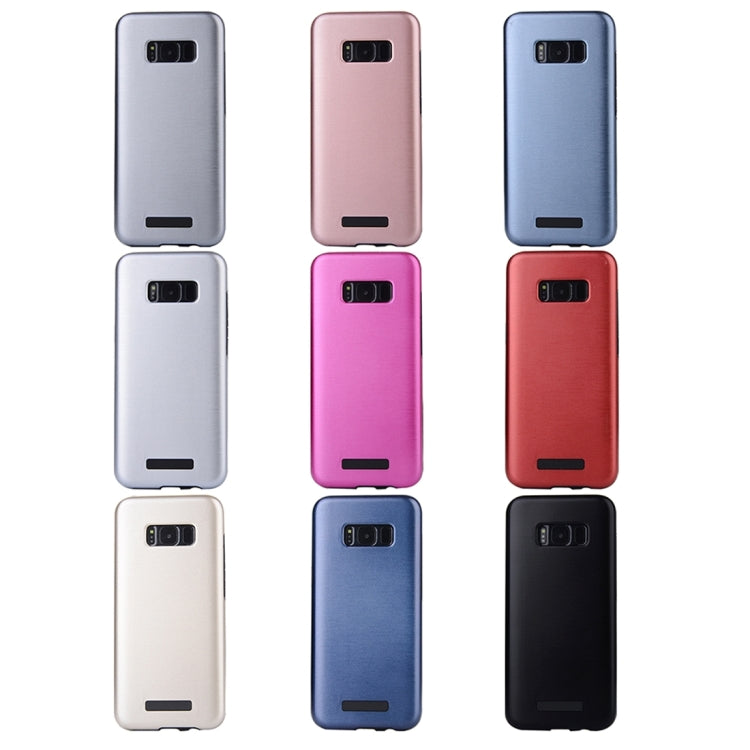 For Galaxy S8 Metal Brushed Texture Protective Back Case