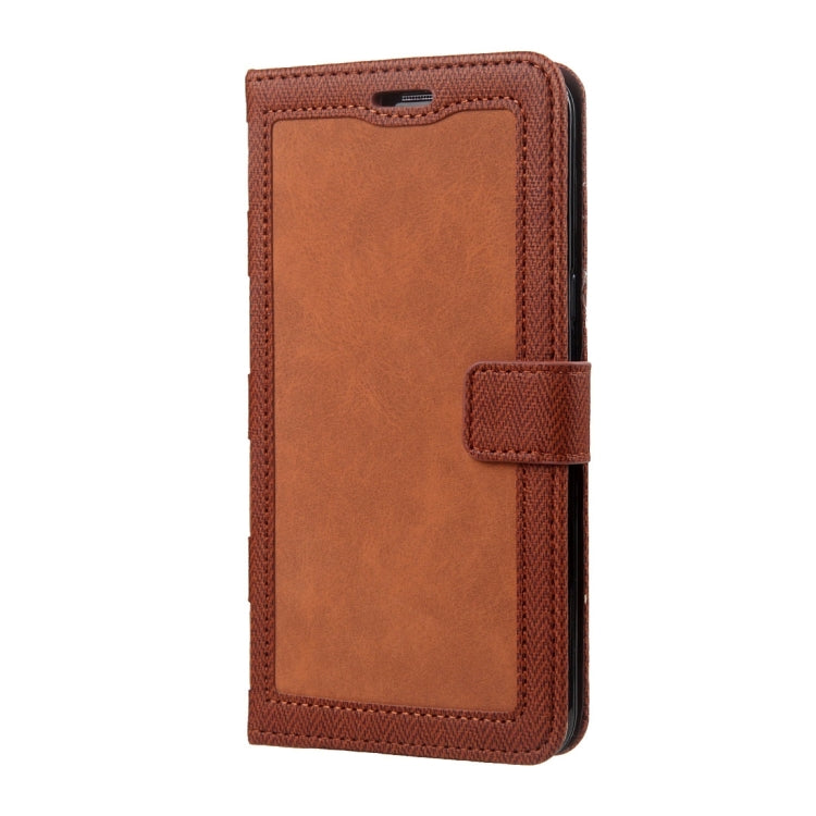 For Galaxy J3 (2017) (US Version) Contrast Color Retro Denim Texture Style Horizontal Flip Leather Case with Holder & Card Slots & Wallet & Photo Frame