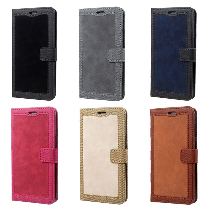 For Galaxy J3 (2017) (US Version) Contrast Color Retro Denim Texture Style Horizontal Flip Leather Case with Holder & Card Slots & Wallet & Photo Frame