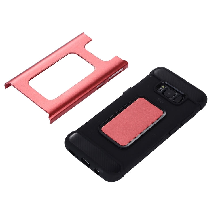 For Galaxy S8 Detachable Metal Brushed Texture Protective Back Case