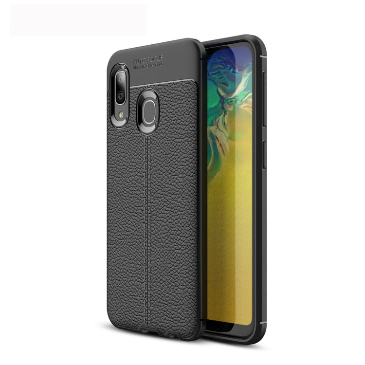 Litchi Texture TPU Shockproof Case for Galaxy A20e