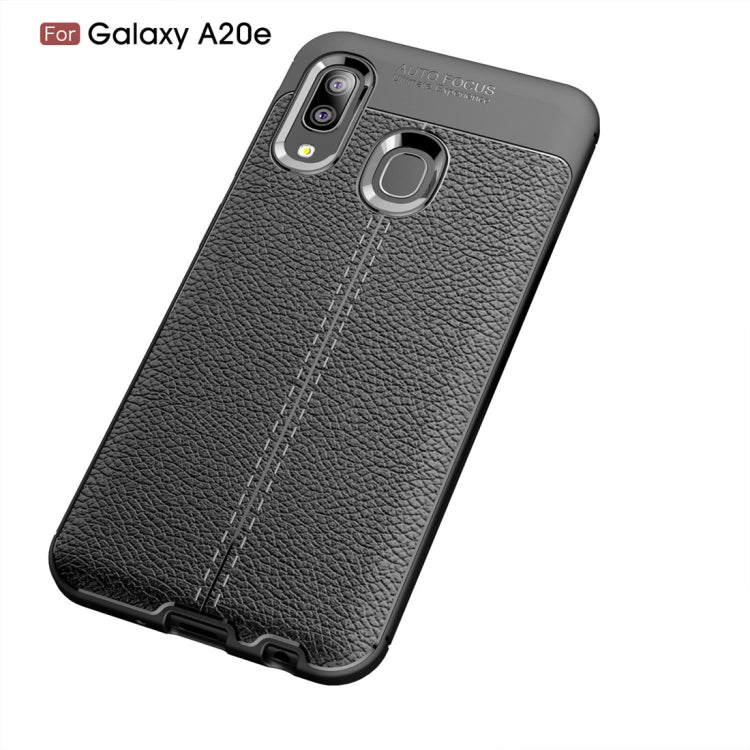 Litchi Texture TPU Shockproof Case for Galaxy A20e