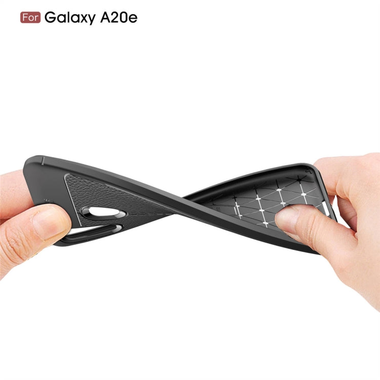 Litchi Texture TPU Shockproof Case for Galaxy A20e