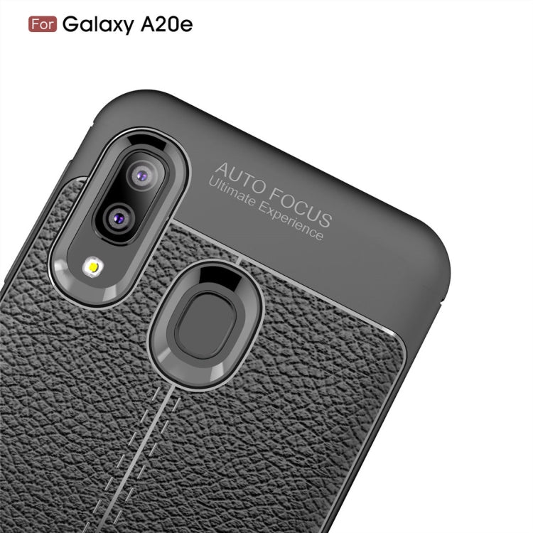 Litchi Texture TPU Shockproof Case for Galaxy A20e