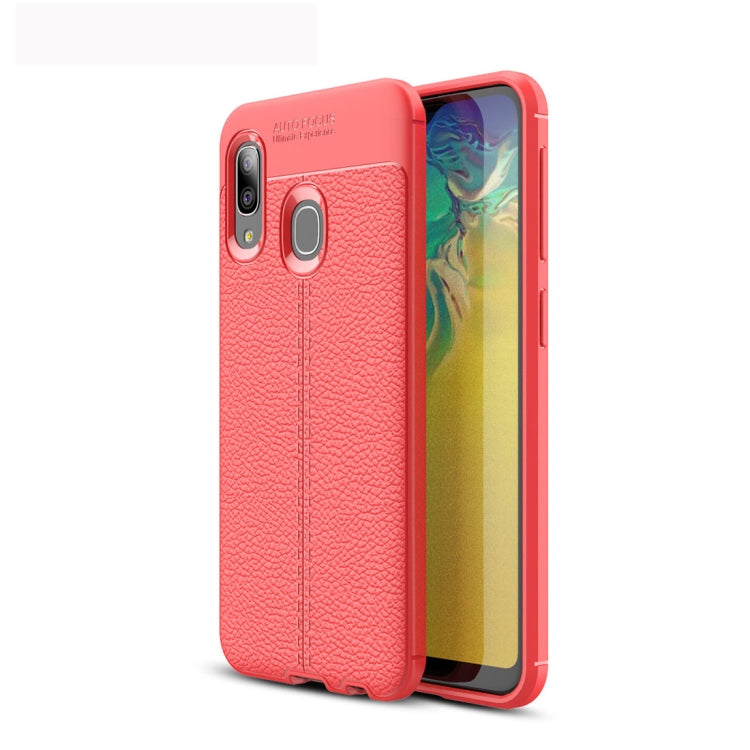 Litchi Texture TPU Shockproof Case for Galaxy A20e