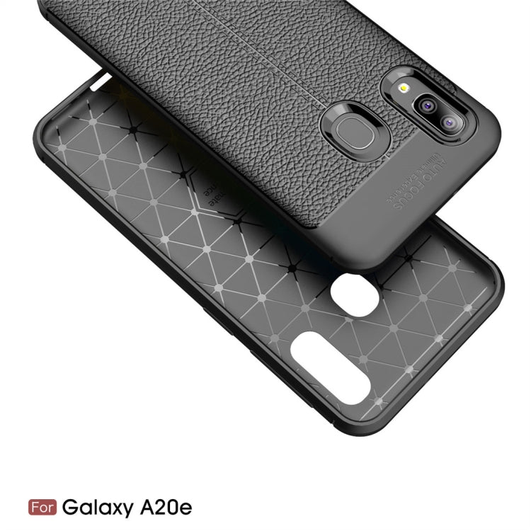Litchi Texture TPU Shockproof Case for Galaxy A20e