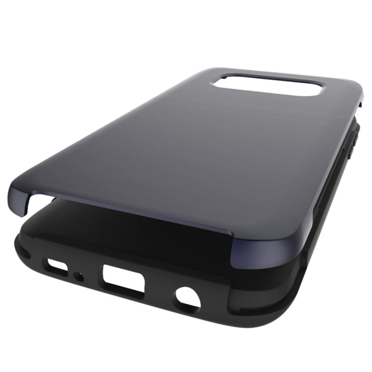 For Galaxy S7 Edge / G935 Simple Brushed Texture 2 in 1 PC + TPU Combination Protective Case