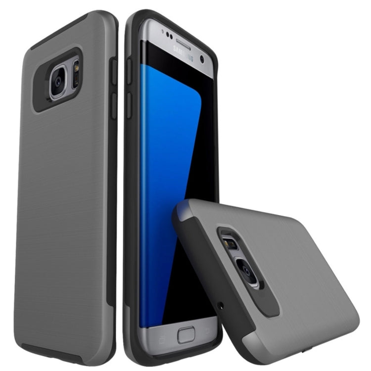 For Galaxy S7 Edge / G935 Simple Brushed Texture 2 in 1 PC + TPU Combination Protective Case