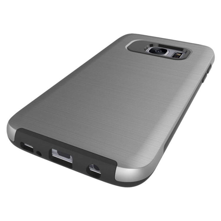 For Galaxy S7 Edge / G935 Simple Brushed Texture 2 in 1 PC + TPU Combination Protective Case