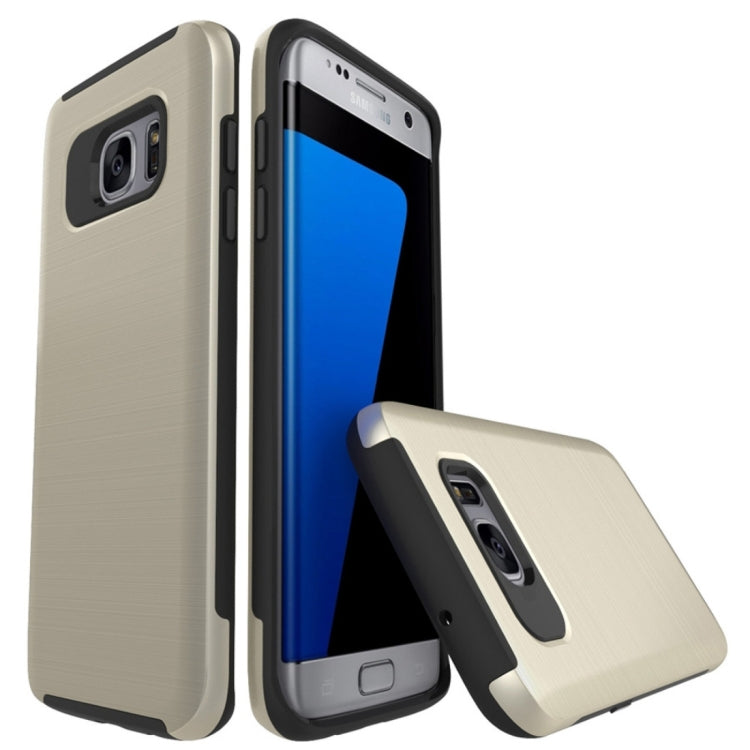 For Galaxy S7 Edge / G935 Simple Brushed Texture 2 in 1 PC + TPU Combination Protective Case