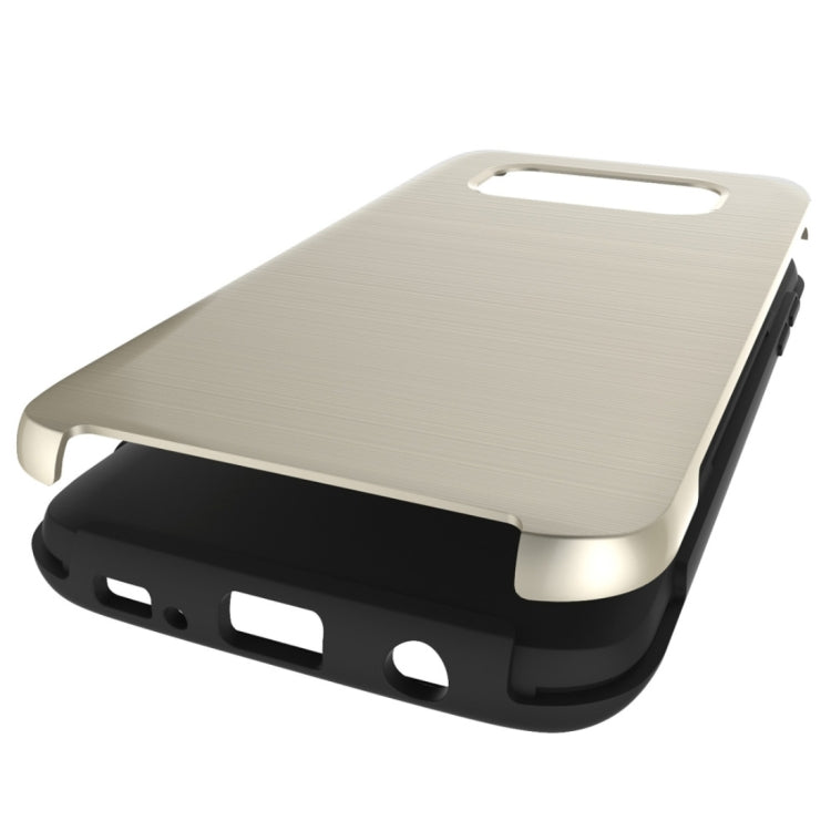 For Galaxy S7 Edge / G935 Simple Brushed Texture 2 in 1 PC + TPU Combination Protective Case