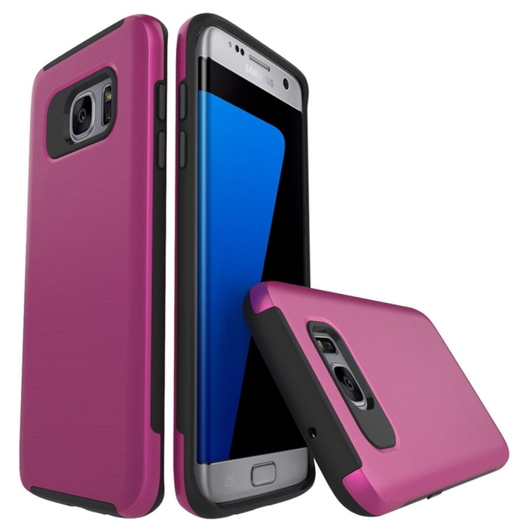 For Galaxy S7 Edge / G935 Simple Brushed Texture 2 in 1 PC + TPU Combination Protective Case