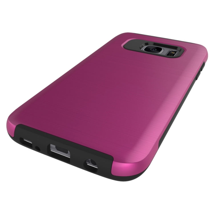 For Galaxy S7 Edge / G935 Simple Brushed Texture 2 in 1 PC + TPU Combination Protective Case
