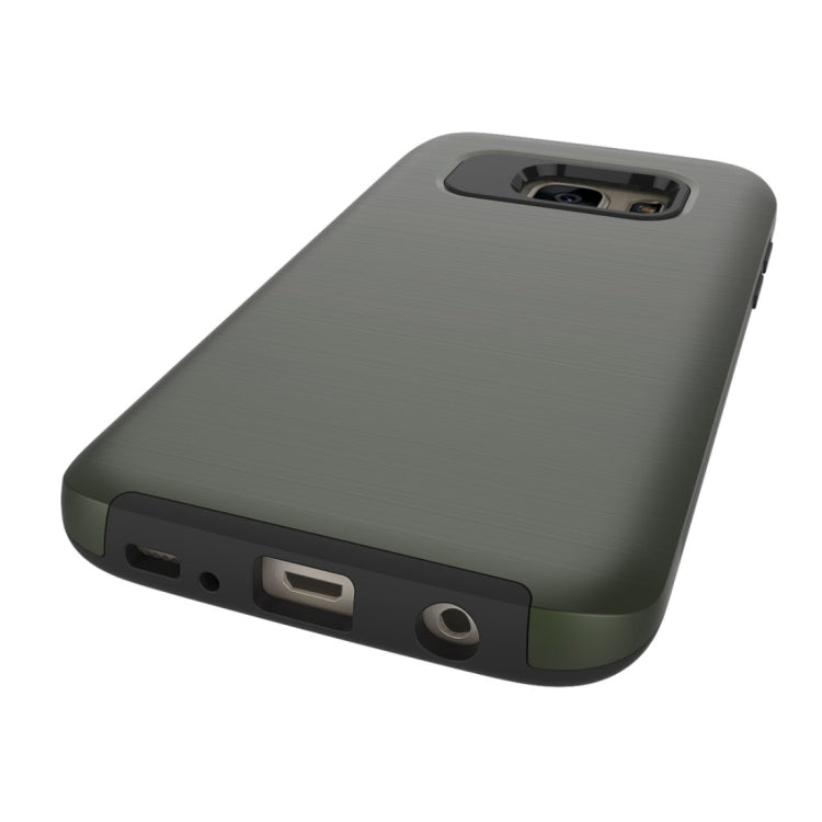 For Galaxy S7 / G930 Simple Brushed Texture 2 in 1 PC + TPU Combination Protective Case