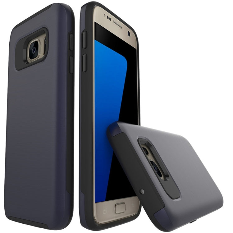 For Galaxy S7 / G930 Simple Brushed Texture 2 in 1 PC + TPU Combination Protective Case
