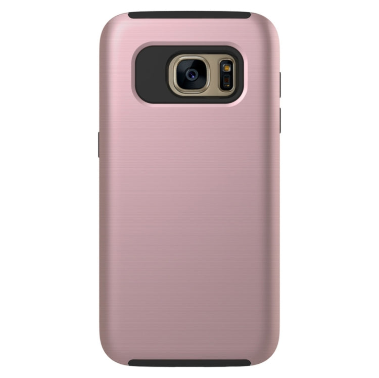 For Galaxy S7 / G930 Simple Brushed Texture 2 in 1 PC + TPU Combination Protective Case