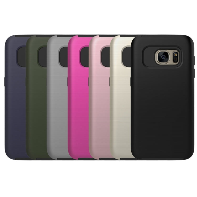 For Galaxy S7 / G930 Simple Brushed Texture 2 in 1 PC + TPU Combination Protective Case