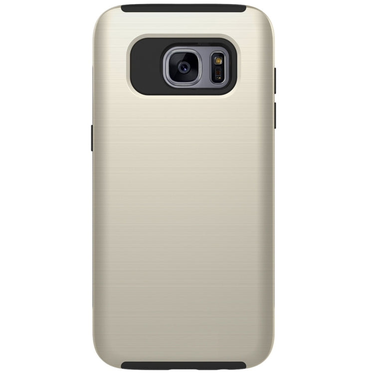 For Galaxy S6 Edge / G925 Simple Brushed Texture 2 in 1 PC + TPU Combination Protective Case