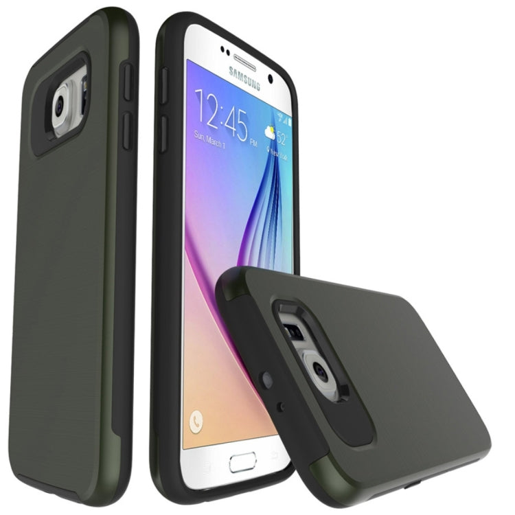 For Galaxy S6 / G920 Simple Brushed Texture 2 in 1 PC + TPU Combination Protective Case
