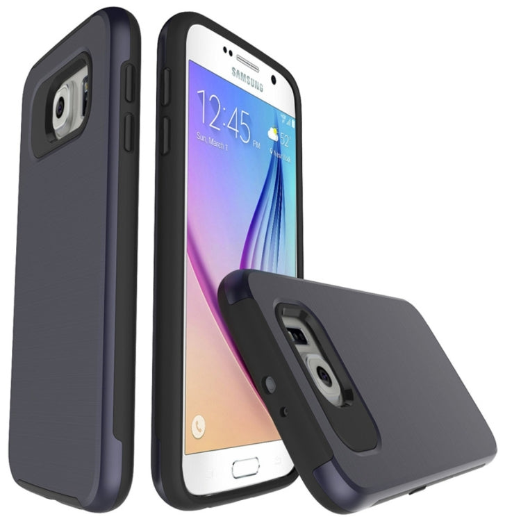 For Galaxy S6 / G920 Simple Brushed Texture 2 in 1 PC + TPU Combination Protective Case