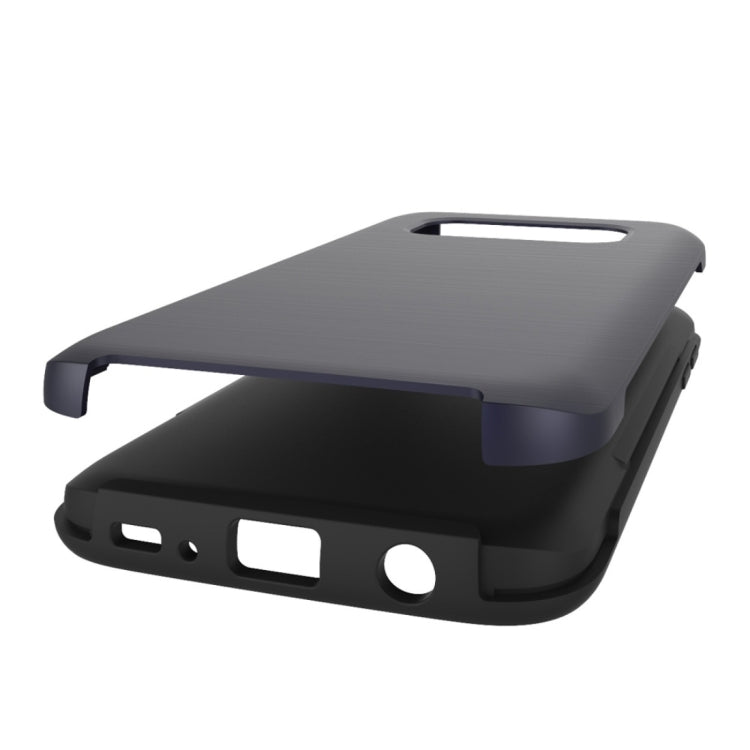 For Galaxy S6 / G920 Simple Brushed Texture 2 in 1 PC + TPU Combination Protective Case