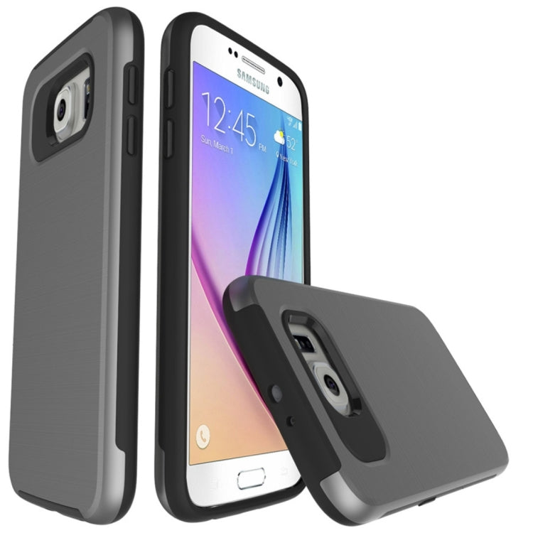 For Galaxy S6 / G920 Simple Brushed Texture 2 in 1 PC + TPU Combination Protective Case