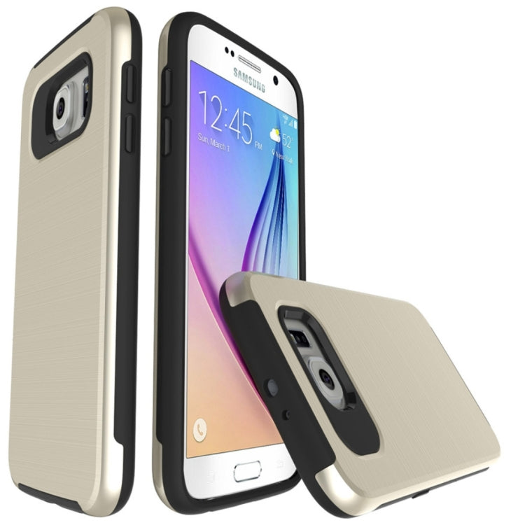 For Galaxy S6 / G920 Simple Brushed Texture 2 in 1 PC + TPU Combination Protective Case