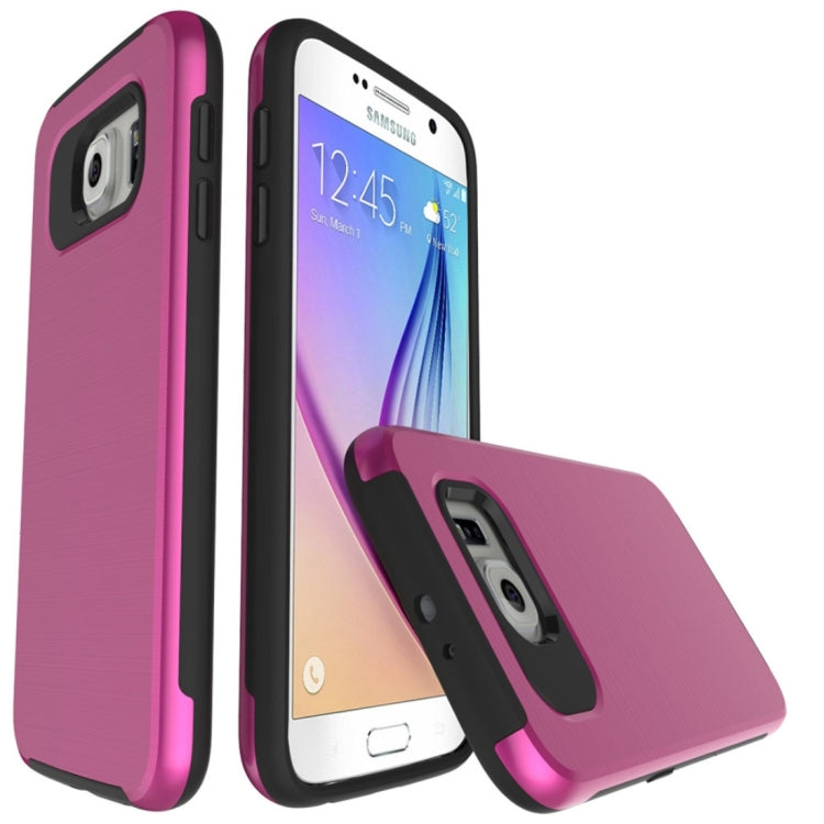 For Galaxy S6 / G920 Simple Brushed Texture 2 in 1 PC + TPU Combination Protective Case