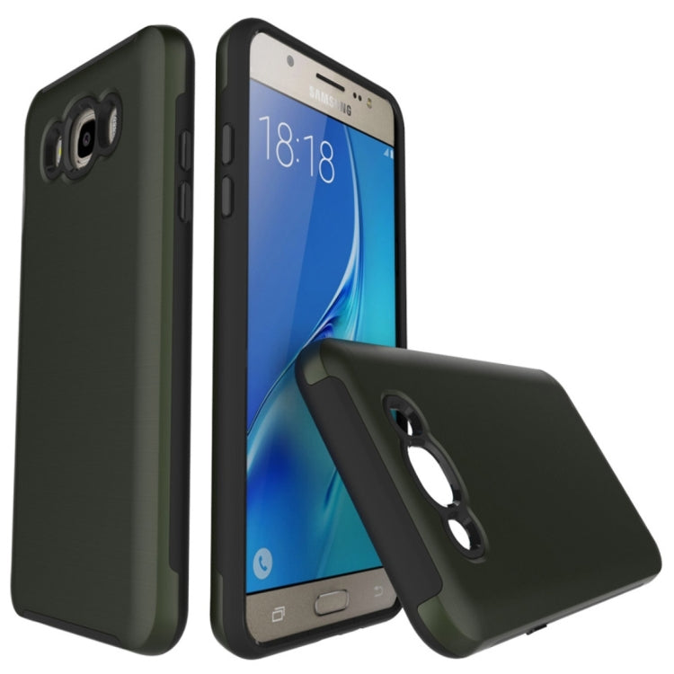 For Galaxy J7(2016) / J710 Simple Brushed Texture 2 in 1 PC + TPU Combination Protective Case