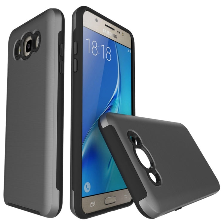 For Galaxy J7(2016) / J710 Simple Brushed Texture 2 in 1 PC + TPU Combination Protective Case