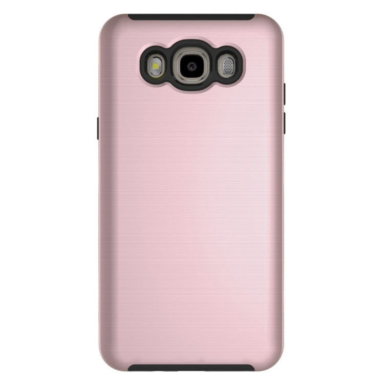 For Galaxy J7(2016) / J710 Simple Brushed Texture 2 in 1 PC + TPU Combination Protective Case