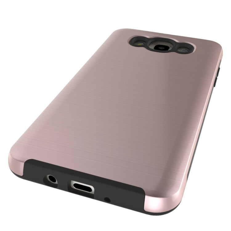 For Galaxy J7(2016) / J710 Simple Brushed Texture 2 in 1 PC + TPU Combination Protective Case