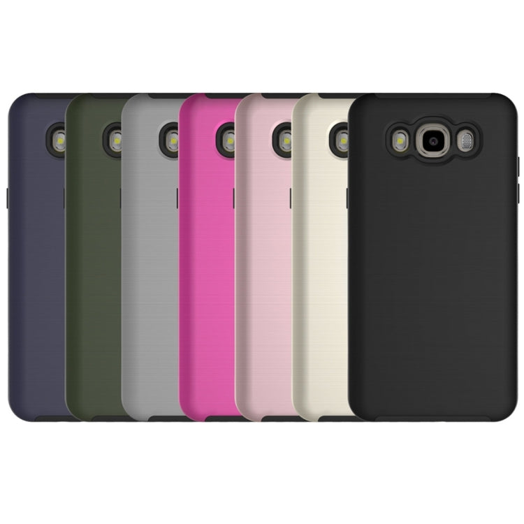 For Galaxy J7(2016) / J710 Simple Brushed Texture 2 in 1 PC + TPU Combination Protective Case