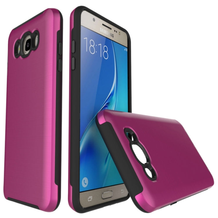For Galaxy J5(2016) / J510 Simple Brushed Texture 2 in 1 PC + TPU Combination Protective Case