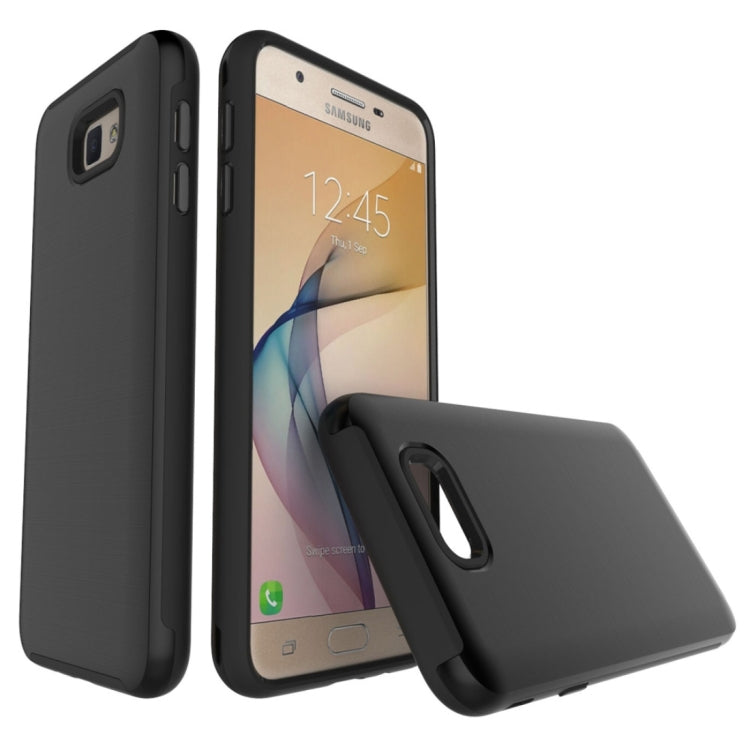 For Galaxy On7 (2016) / J7 Prime Simple Brushed Texture 2 in 1 PC + TPU Combination Protective Case