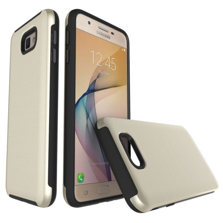 For Galaxy On7 (2016) / J7 Prime Simple Brushed Texture 2 in 1 PC + TPU Combination Protective Case