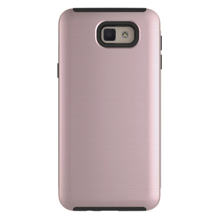 For Galaxy On7 (2016) / J7 Prime Simple Brushed Texture 2 in 1 PC + TPU Combination Protective Case
