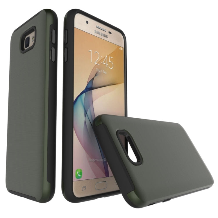 For Galaxy On5 (2016) / J5 Prime Simple Brushed Texture 2 in 1 PC + TPU Combination Protective Case