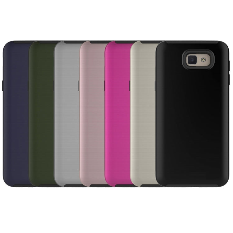 For Galaxy On5 (2016) / J5 Prime Simple Brushed Texture 2 in 1 PC + TPU Combination Protective Case