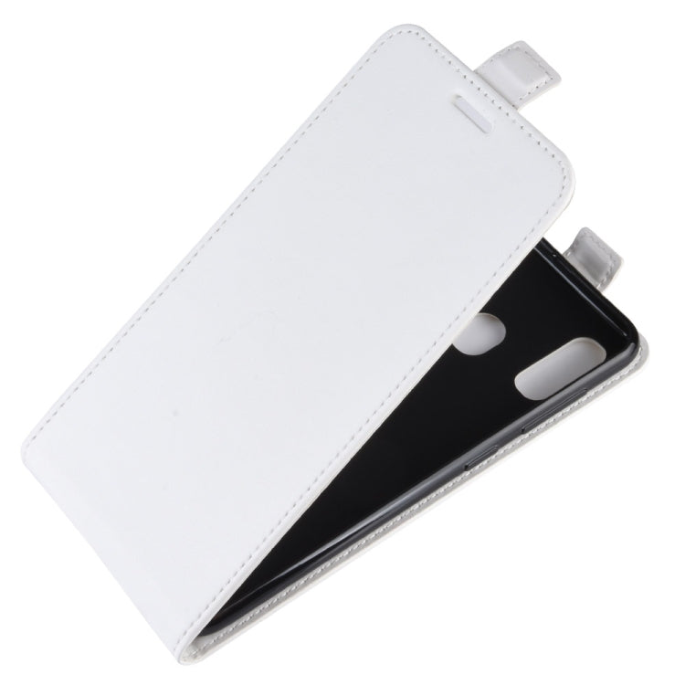 R64 Texture Vertical Flip Leather Case for Galaxy A20e , with Card Slots & Photo Frame