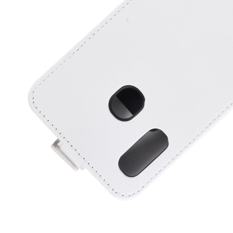 R64 Texture Vertical Flip Leather Case for Galaxy A20e , with Card Slots & Photo Frame