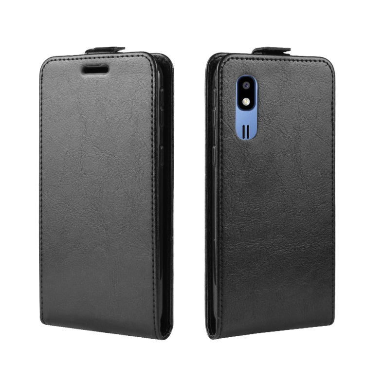 R64 Texture Vertical Flip Leather Case for Galaxy A2 Core , with Card Slots & Photo Frame