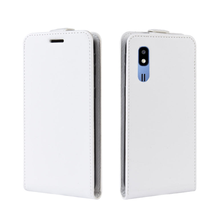 R64 Texture Vertical Flip Leather Case for Galaxy A2 Core , with Card Slots & Photo Frame
