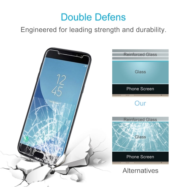 100 PCS 0.26mm 9H 2.5D Tempered Glass Film for Galaxy J4 (2018)